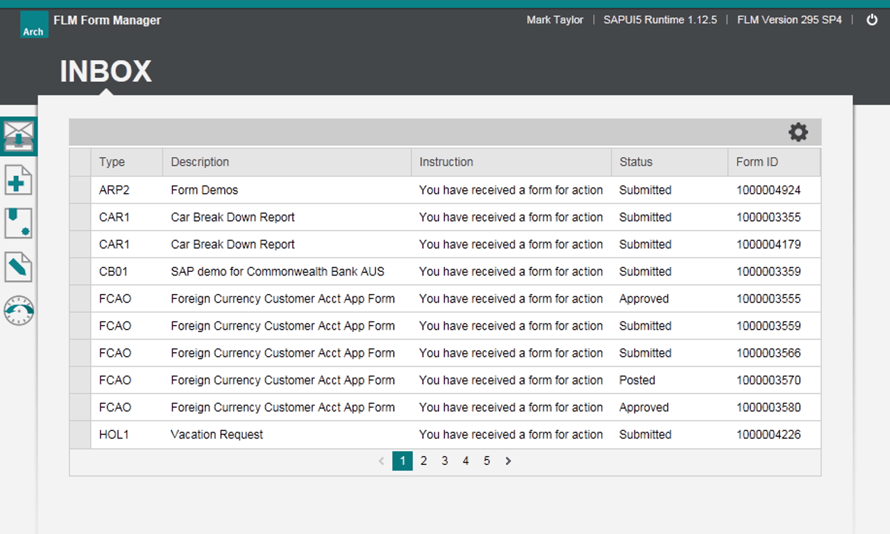 Varo | SAP HTML E-forms | Features | Arch
