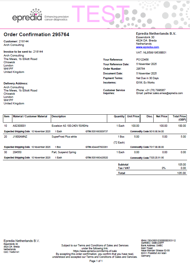 Order Confirmation v1.0